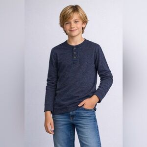 Polo by Ralph Lauren Dark Blue Henley boys M (10-12)